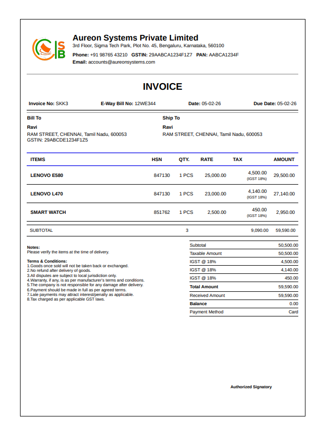 Modern Invoice Template